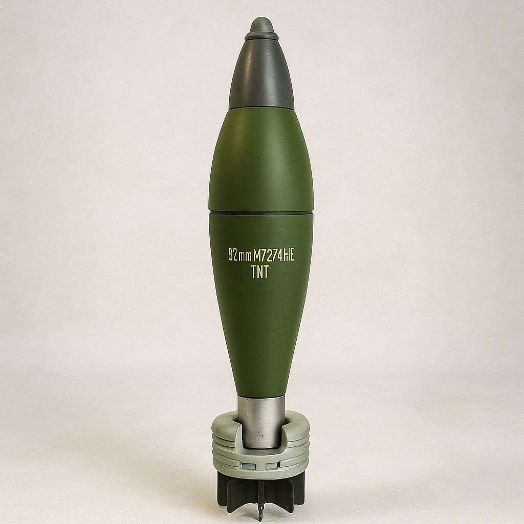 82 mm M72P4 HE MORTAR SHELL