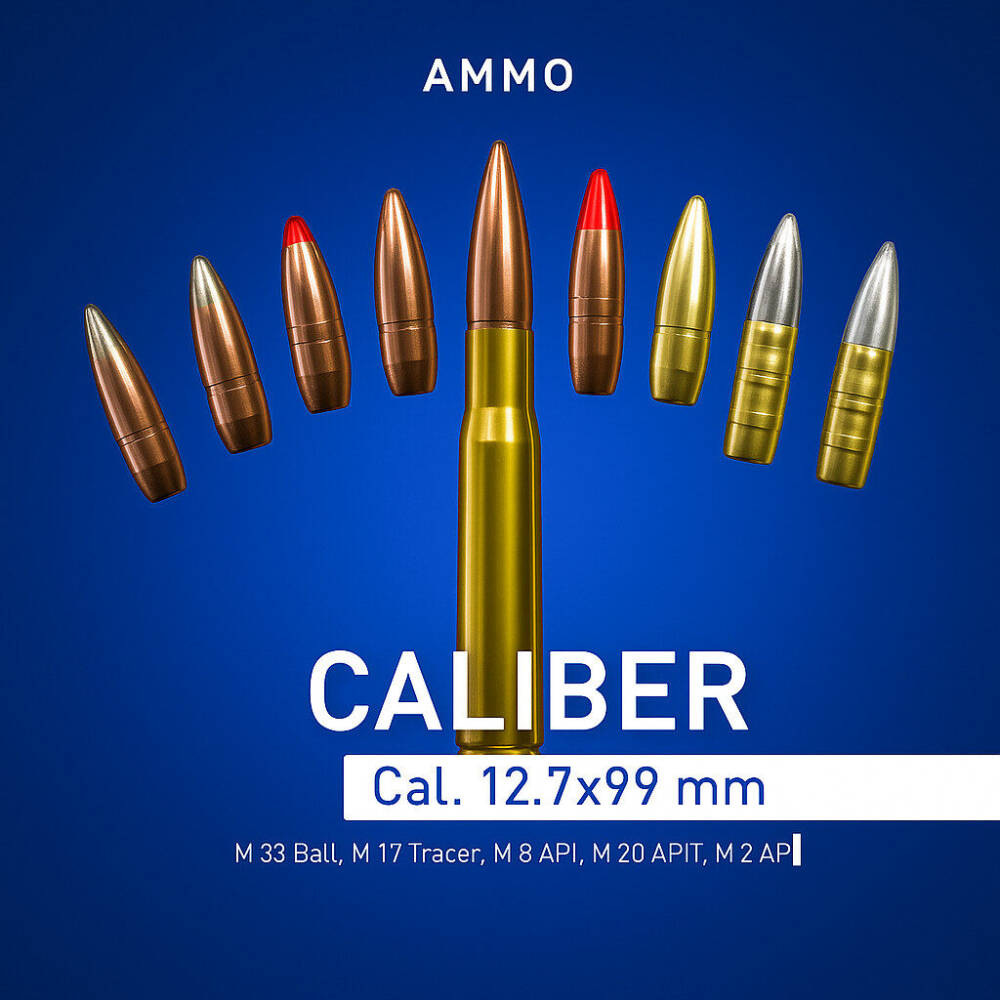 Ammunition cal. 12,7×99 mm