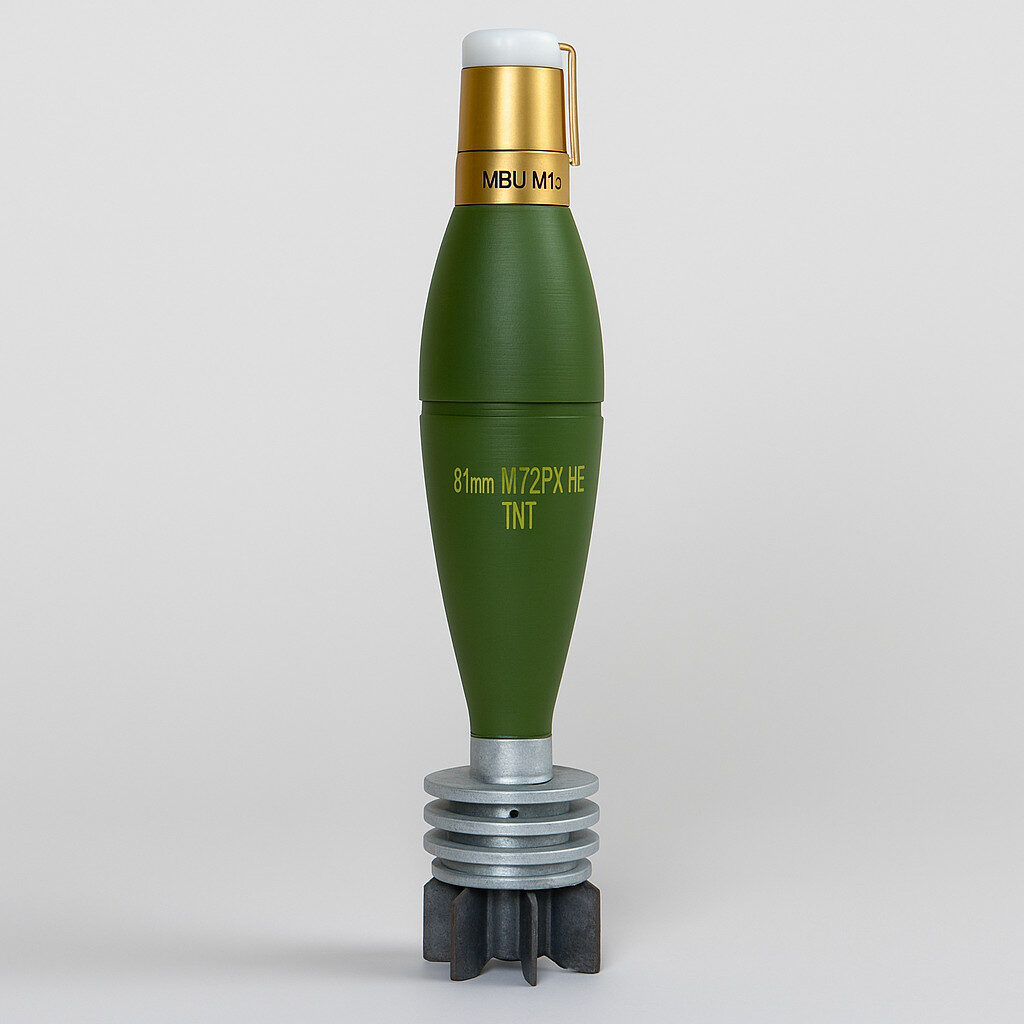 81 mm M72PX HE MORTAR SHELL with proximity fuze